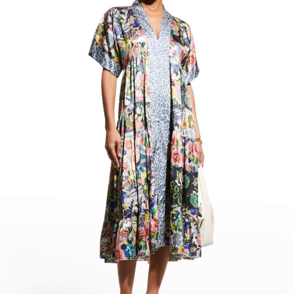 Johnny Was silk Chelsea Sea Gardens Kimono/dress NWT - Picture 4 of 13